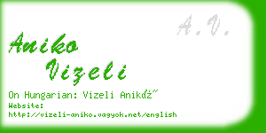 aniko vizeli business card